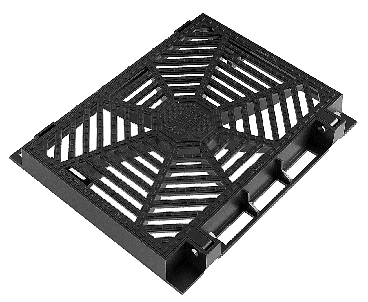 Grille Rectangulaire d'Eaux Pluviales en Fonte Ductile