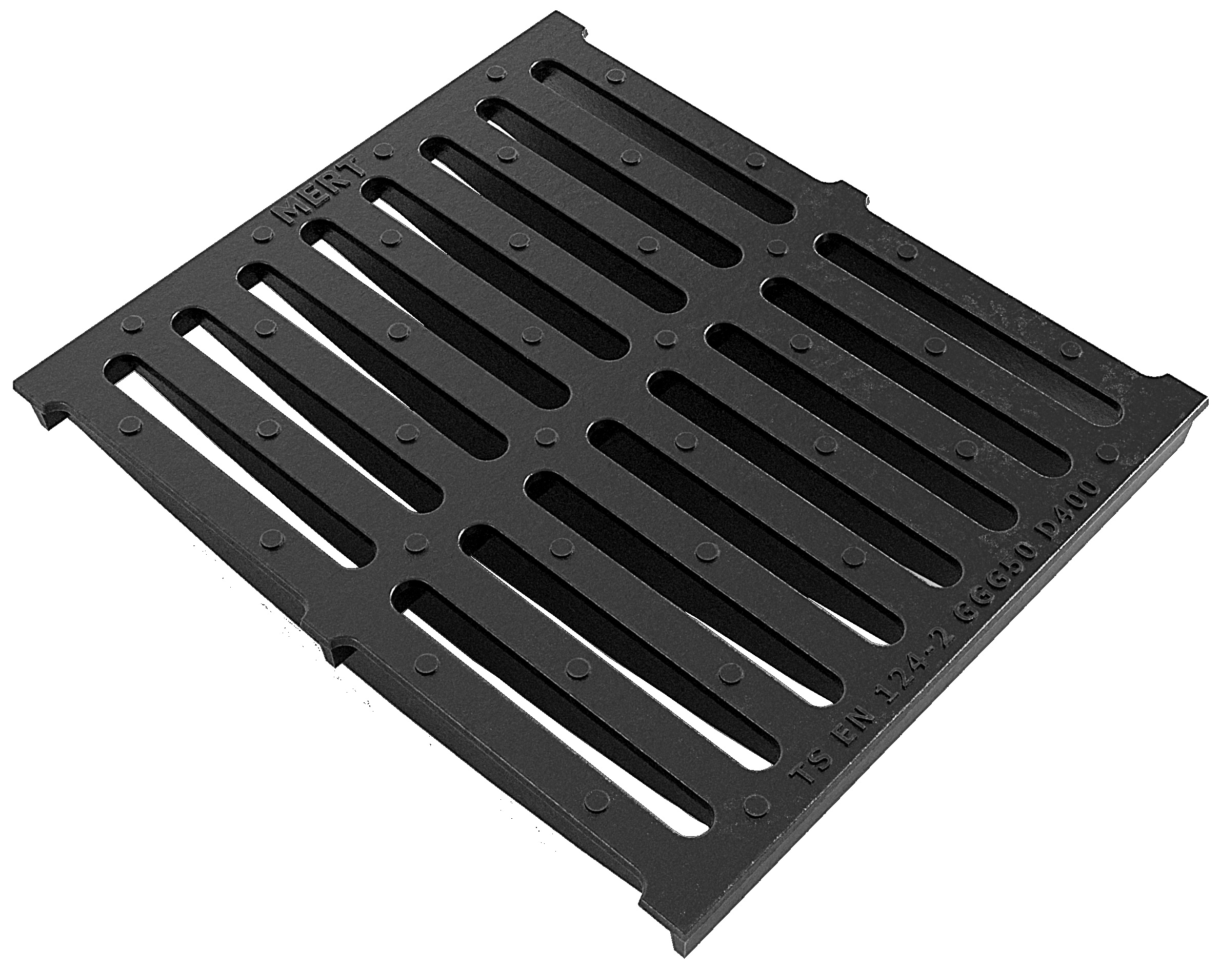 Grille de Canal Linéaire en Fonte Ductile (575 mm x 500 mm x 45 mm)