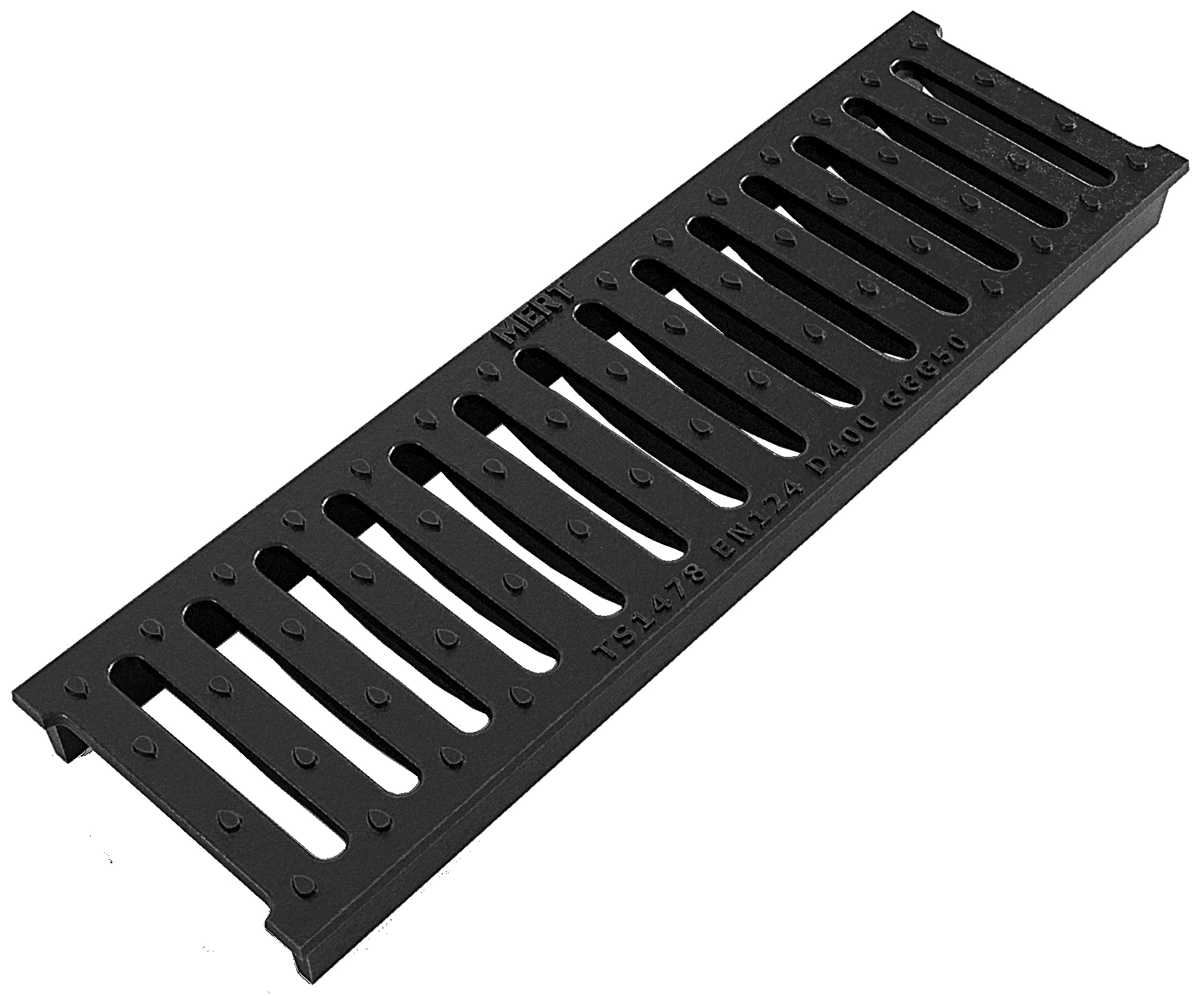 Grille de Canal Linéaire en Fonte Ductile (150 mm x 500 mm x 35 mm)