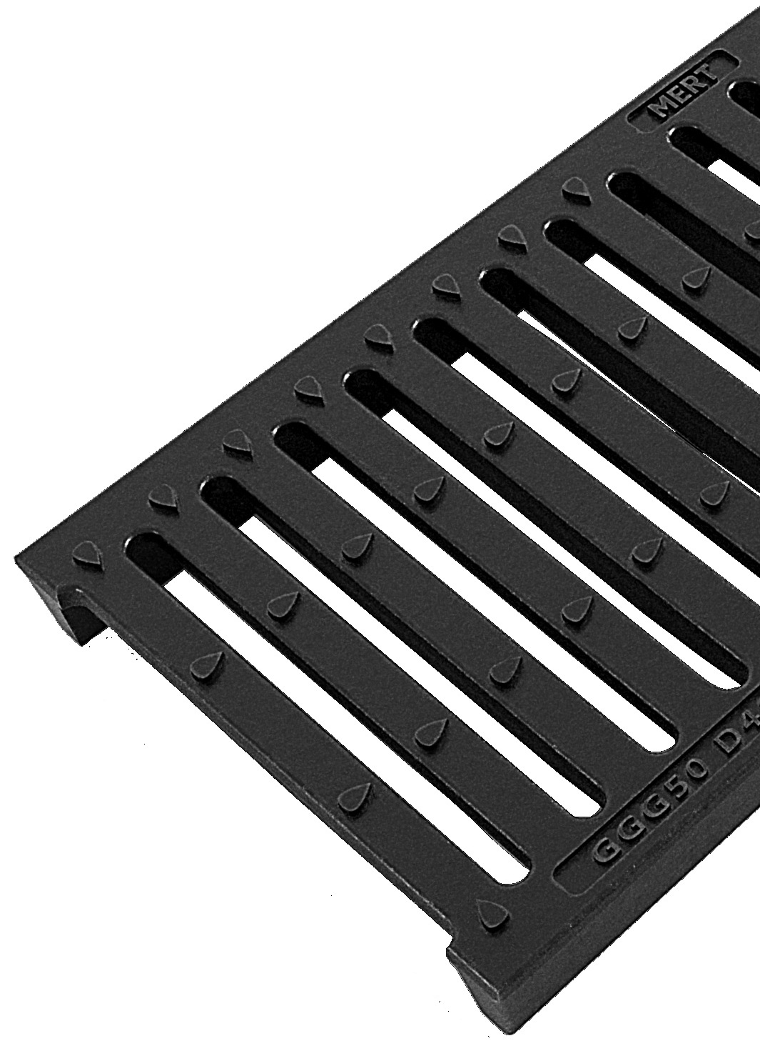 Grille de Canal Linéaire en Fonte Ductile (200 mm x 500 mm x 35 mm)