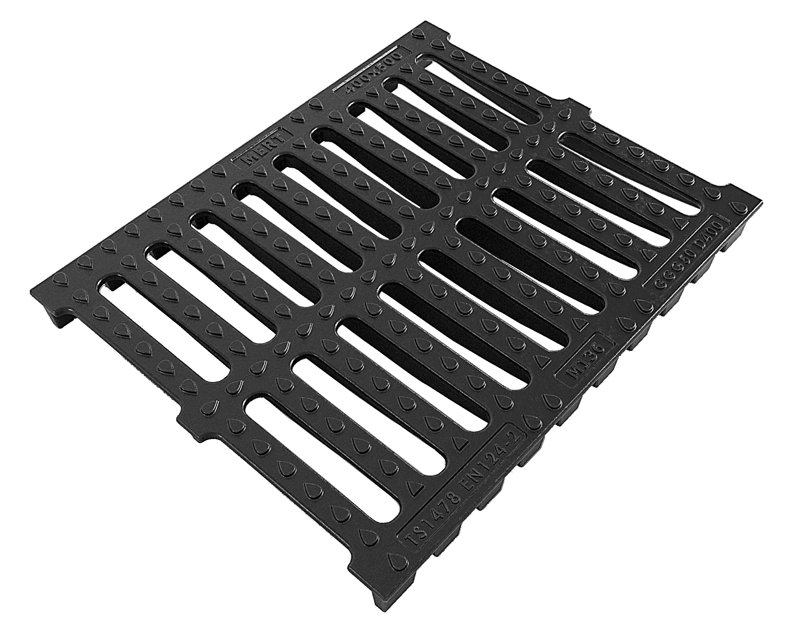 Ductile Iron Linear Channel Grating (400 mm x 500 mm x 45 mm)